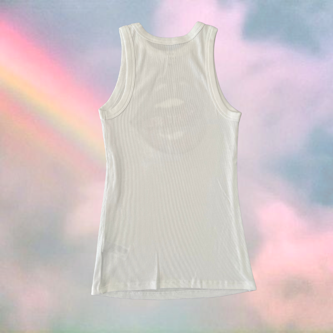 Ribbed Tank | White