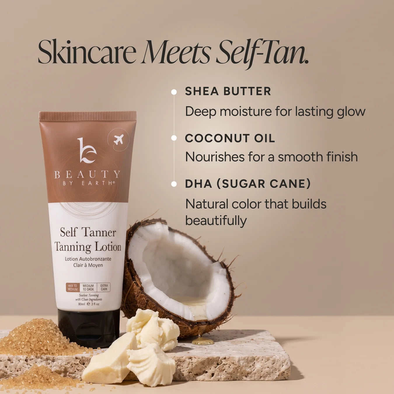 Self Tanner Body Lotion Travel Size (Medium to Dark)