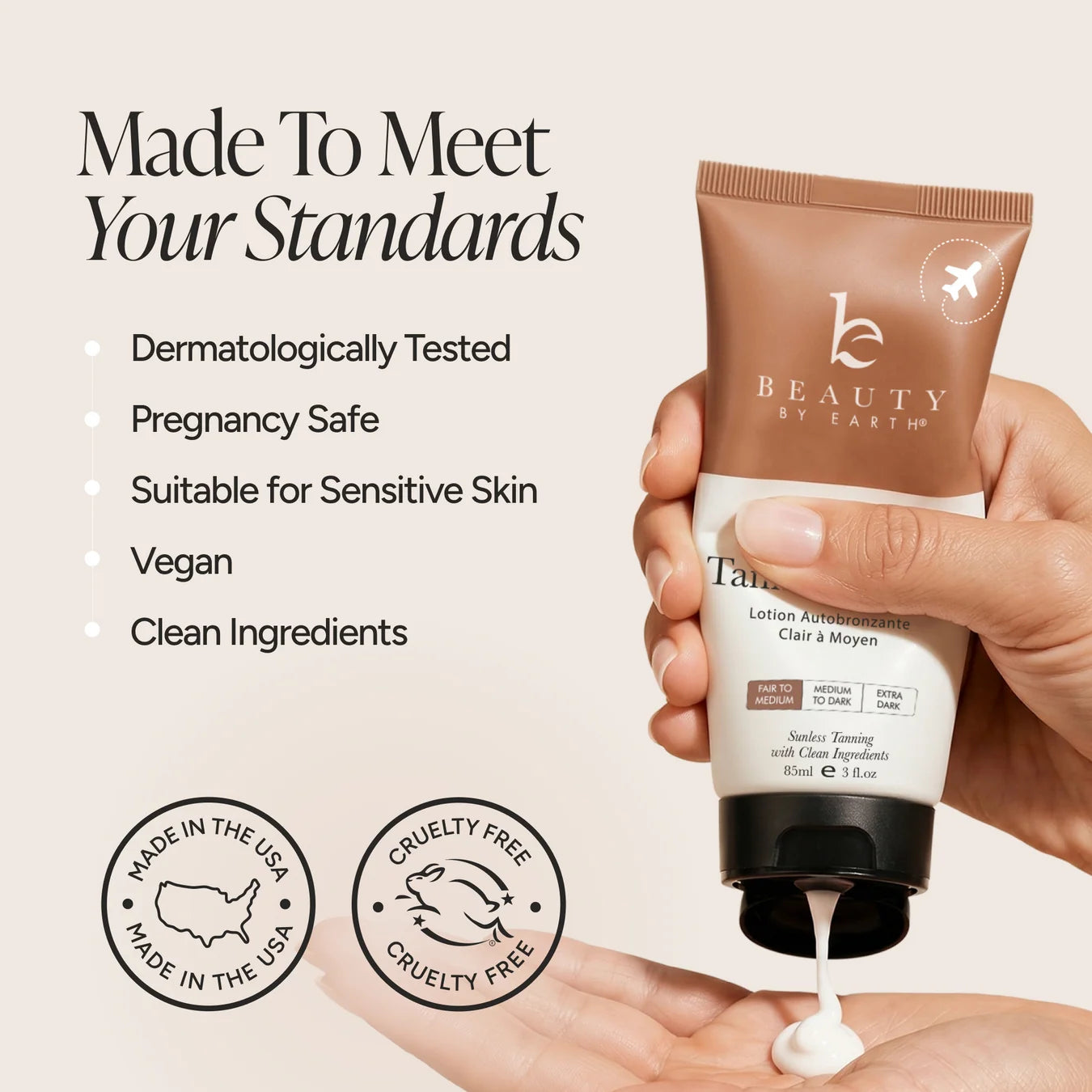 Self Tanner Body Lotion Travel Size (Medium to Dark)