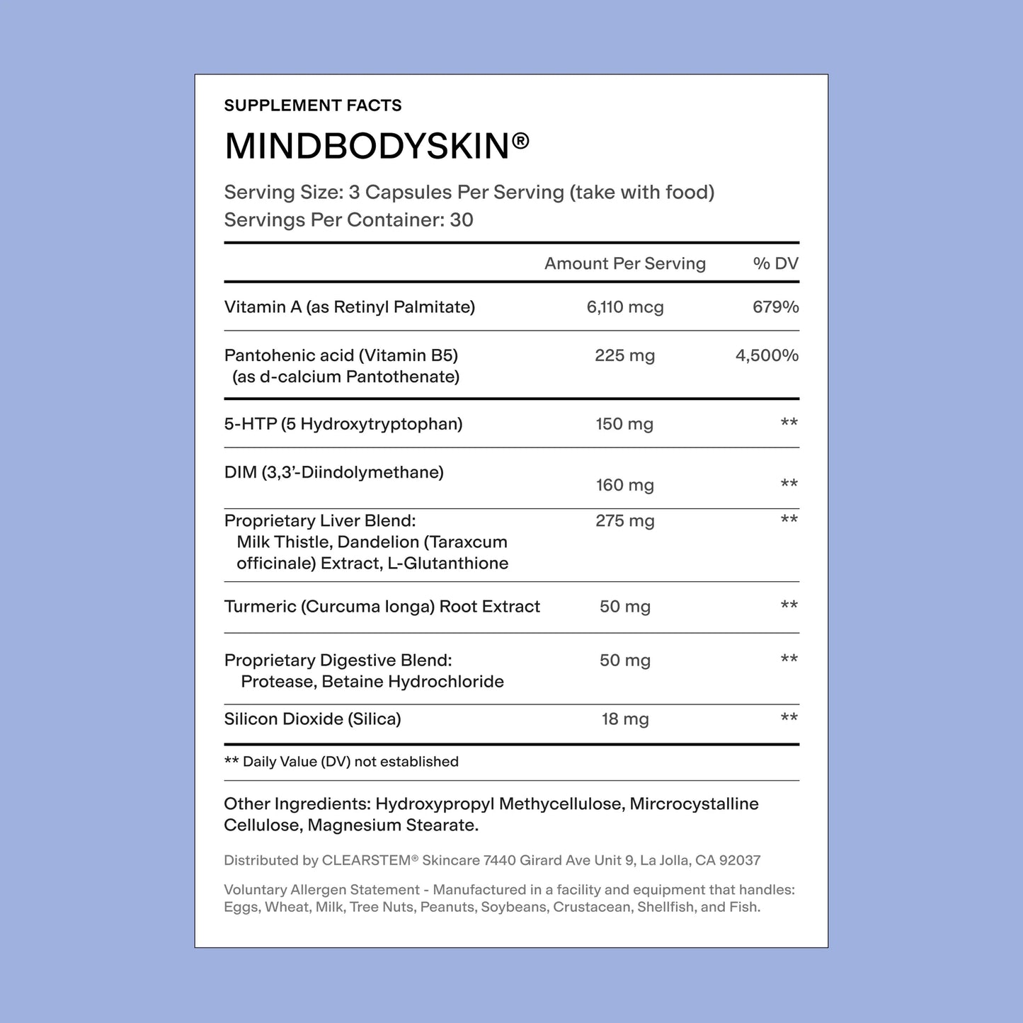 MINDBODYSKIN™ Hormonal Acne Supplement
