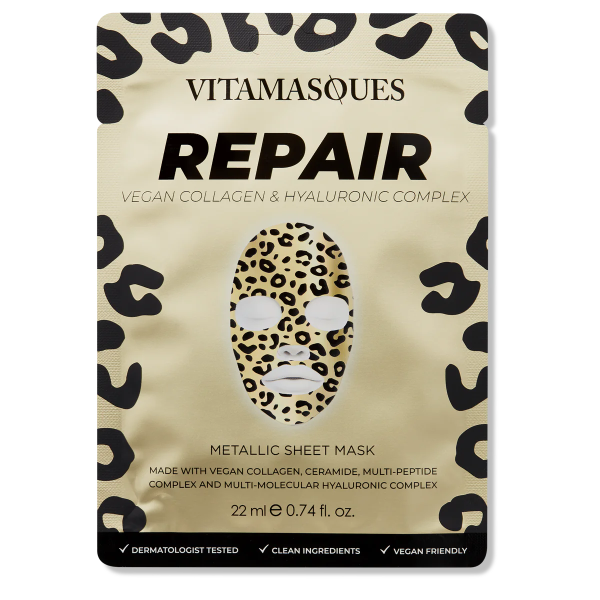 REPAIR VEGAN COLLAGEN & GOLD METALLIC FACE SHEET MASK