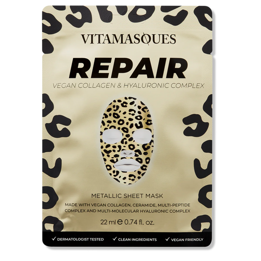 REPAIR VEGAN COLLAGEN & GOLD METALLIC FACE SHEET MASK